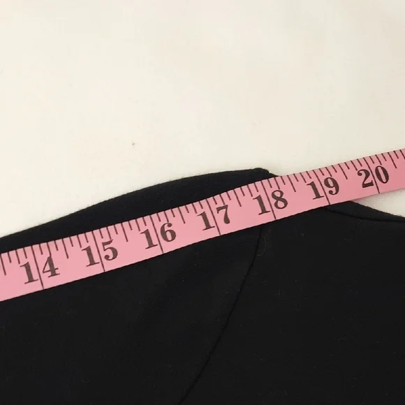 Ann Taylor Petite Black Drop Waist Pleated Dress 3/4 Sleeve 10P - Picture 11 of 12